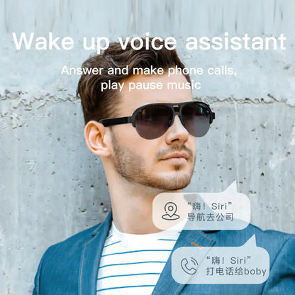Bluetooth Smart Talking Glasses with Wireless Headset